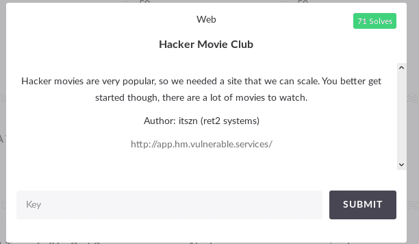 Hacker Movie Club Problem Statement